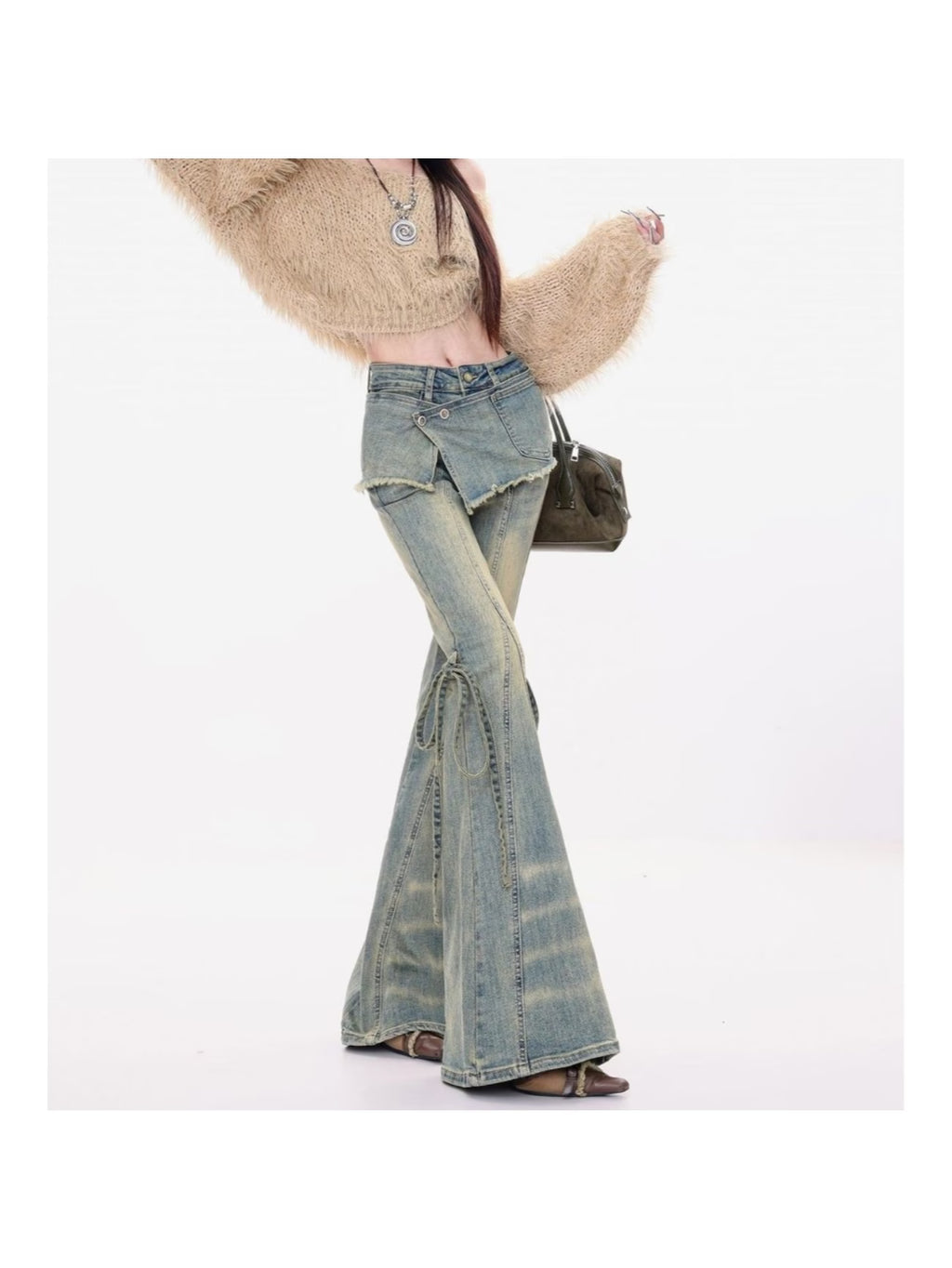 2026 New Women's Bootcut Jeans, Vintage Wash High Waist Slim Flare Pants for Spring Fall, Casual & Chic