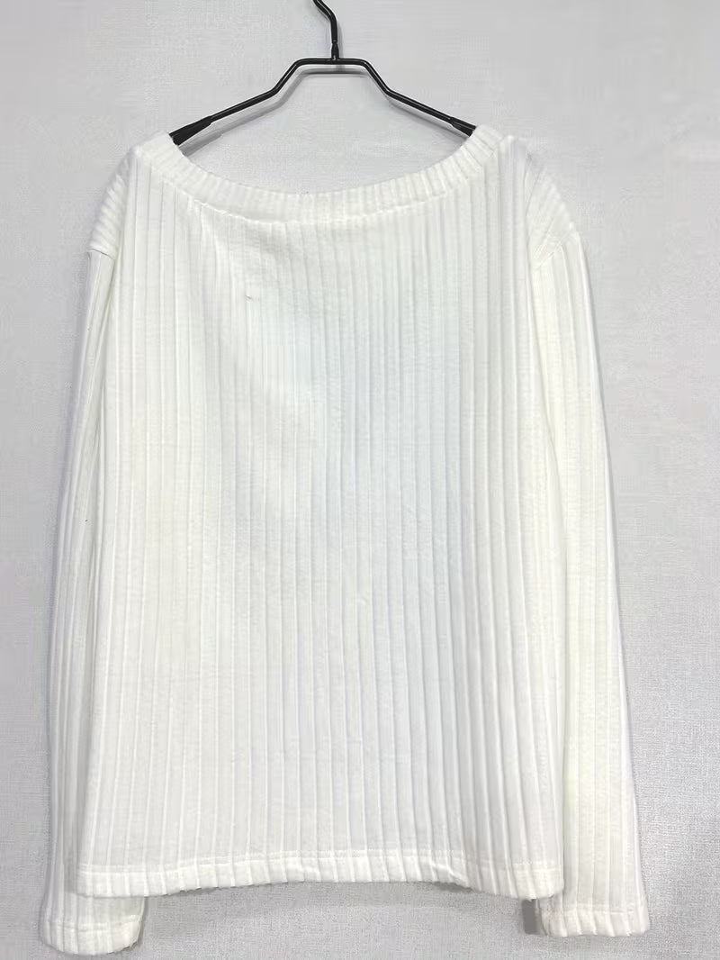 Y2K Fashion Korean Style Autumn/Winter Casual Long Sleeve Printed Loose Round Neck Top for Women