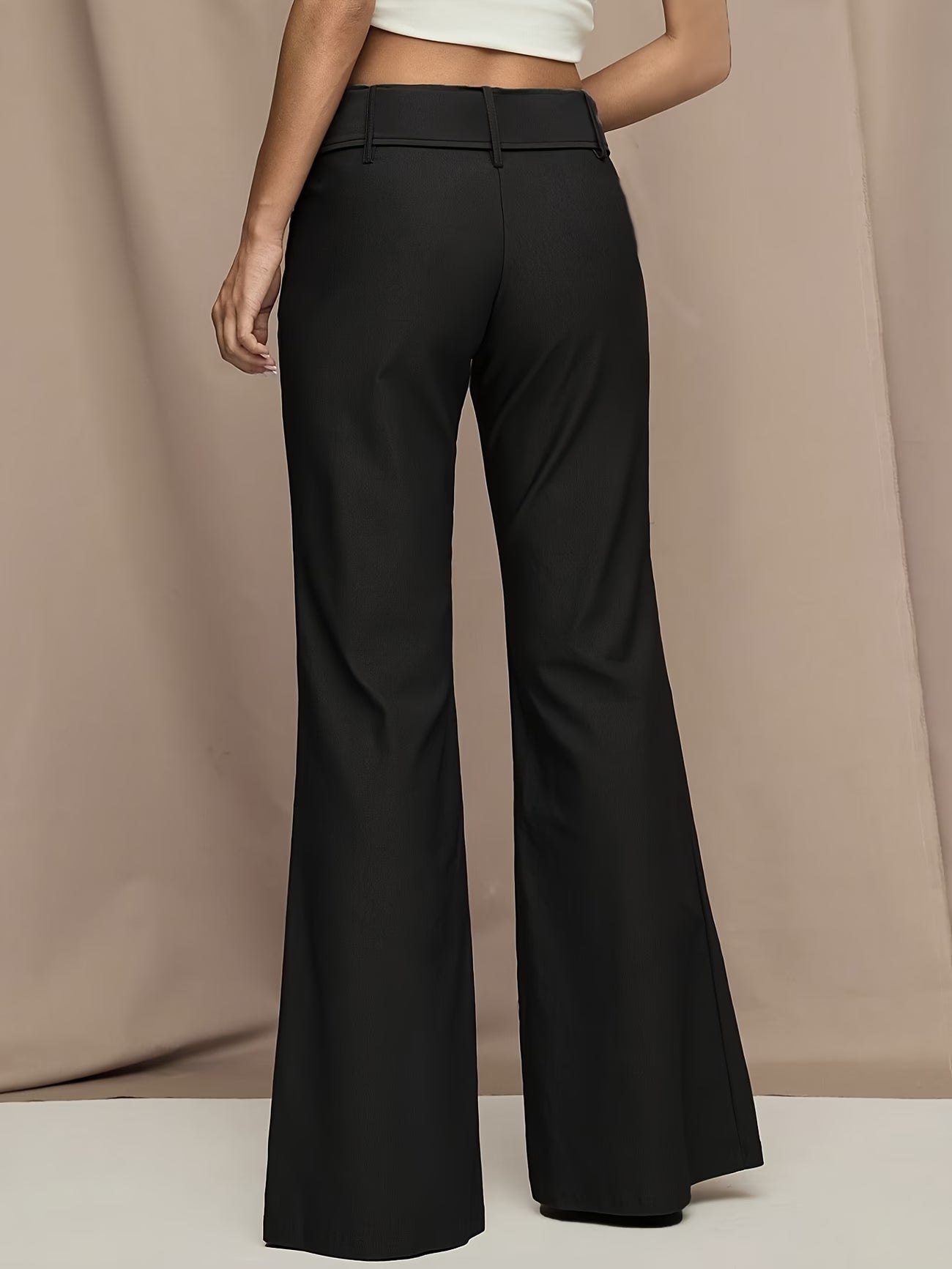Fit Long Trousers- Unique Waist Belt Design for a Effect, Suitable for Daily Commuting, Elegant And Fashionable Casual Pants- Slim-Fit Versatile Outdoor Japanese, Korean, European And American Style Solid Color Trousers for All Seasons