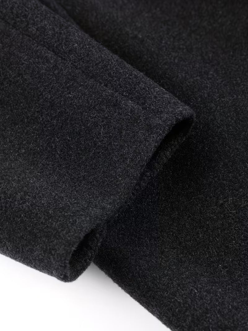 1 Set Women'S Spring Summer Outfit New Coat [Cashmere Tranquil Elegant Standing Velvet Double-Faced Wool Coat] Casual Fashion Design Sense Autumn Winter Women'S Clothing Tie-Up Long Style Women'S Coat with Removable Belt