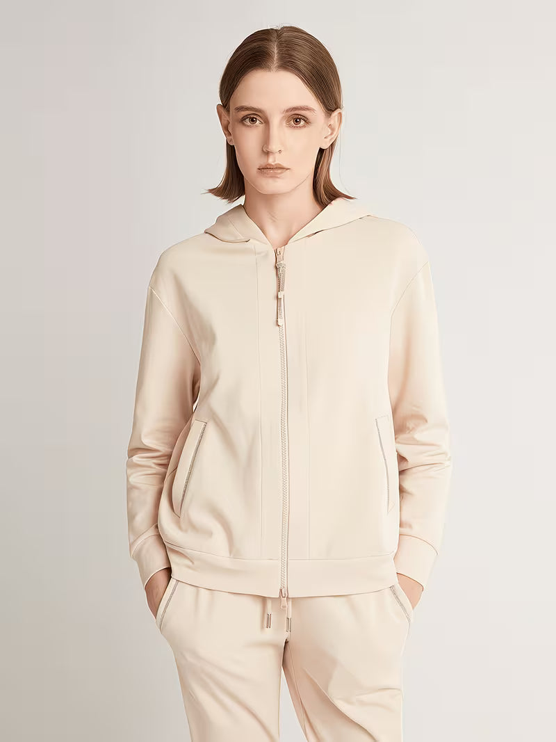 High Quality 100% Combed Zip Woman Hoodie Cropped Manufacturers Hoodies Women Sweatshirt Clothing