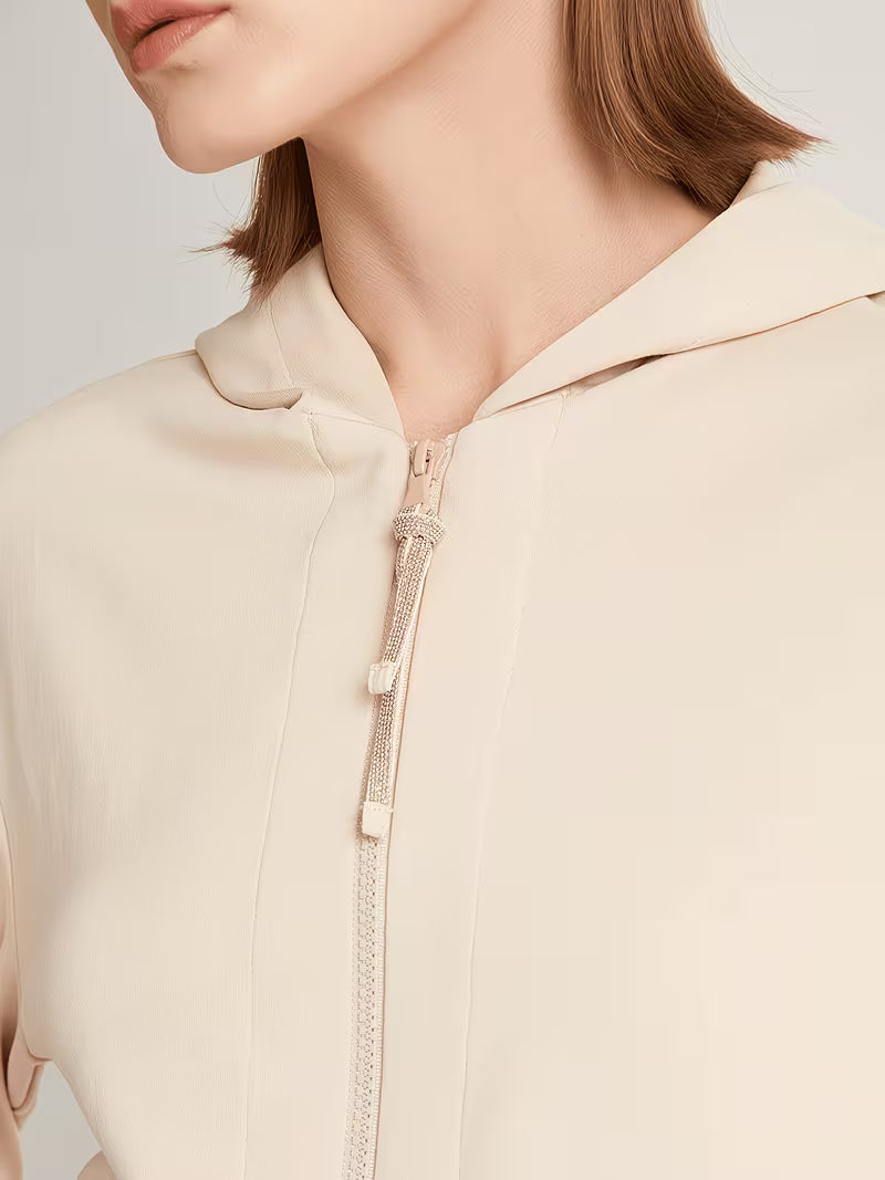 High Quality 100% Combed Zip Woman Hoodie Cropped Manufacturers Hoodies Women Sweatshirt Clothing