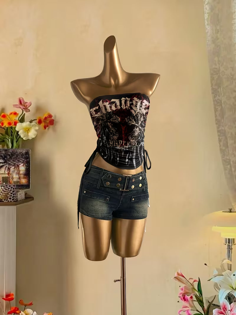 Women's Spring/Summer T-Shirt, Trendy Apparel, Bodysuit, Sleeveless Top, Casual Versatile Slim-Fit Top, Bodycon Party Wear for New Year's Eve, Date Night, Christmas Cosplay, Summer Women's Clothing