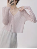 Protection Cardigan | Women'S Summer Lightweight Long Sleeve Cover-Up Short Cropped Style Airy Shawl Top For Sun & AC
