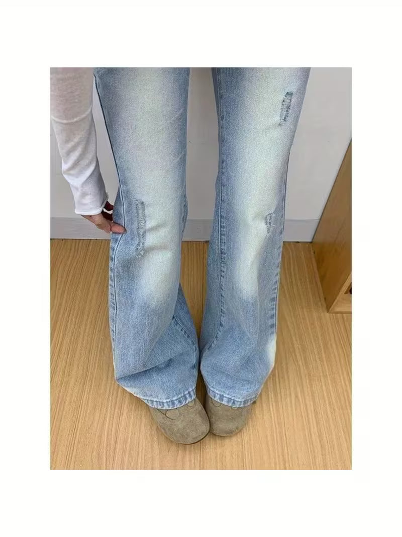 Low-Rise Super Skinny Jeans for Women, Featuring Vintage Lace Details And a Loose Fit, with Long Hems
