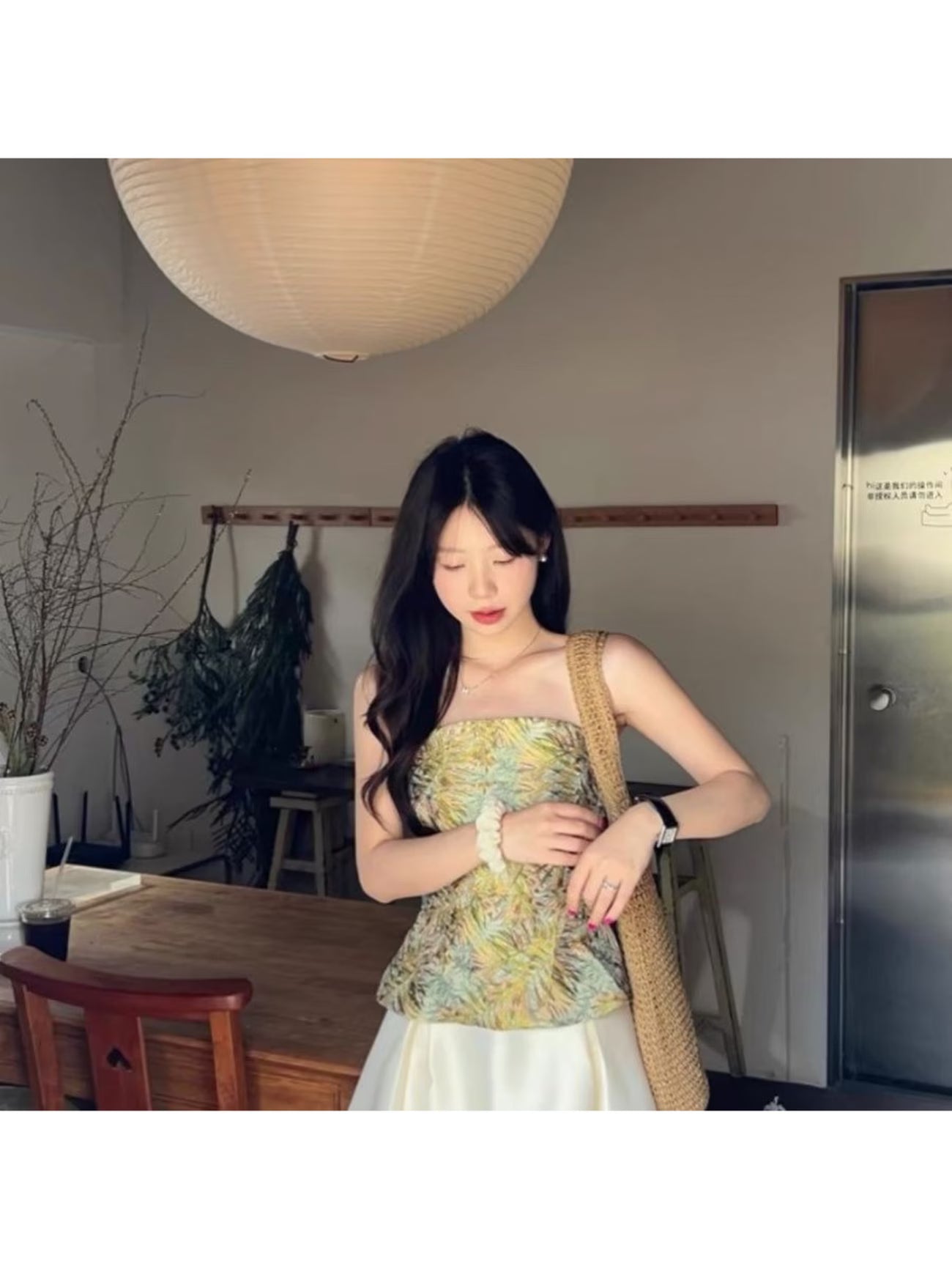 Vintage Cottagecore Strapless Corset Blouse Top - Non- Bandeau Shirt with Backless, Hand Washable Suitable for Wedding Guest, Festival Outfits & Casual Attire, Female Fashion
